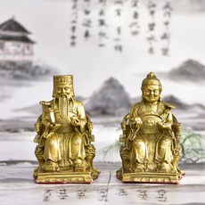 순수 구리 토지 공공 토지 하나님 동상 부처님 동상 순수 구리 공예품 장식품 fengshui crafts home decorations, 1개, 밝은 회색
