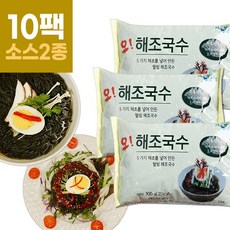 해미푸드 오해조 국수 [10팩+2종 소스] 미역 다시마 톳 면 저칼로리 해조국수 해초국수, 10봉 1박스