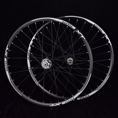 자전거 휠 세트 242627.529 인치 산악 자전거 휠셋 알루미늄 합금 림 4 밀봉 베어링 디스크 브레이크 32 홀 mtb 휠, 블랙 허브 32h, 협력사, 27.5인치