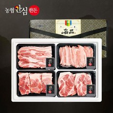 [설선물] 농협안심한돈 구이갈비 선물세트 8호 1.6kg (삼겹살 목살 항정살 돼지갈비), 1개