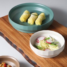 검트리 오페라 국산 도자기 찬기 앞접시 접시 플레이팅, 찬기(소), 스카이 그레이, 1개