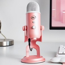 [국내정품] 로지텍코리아 블루예티 마이크 스탠드 콘덴서 방송용 오로라 핑크