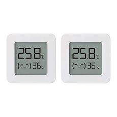 샤오미 디지털 블루투스 온습도계 2세대(건전지포함), 화이트, 2개