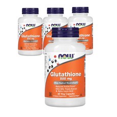 NOW Glutathione 글루타치온 500mg 60캡슐 X 4개, 60정