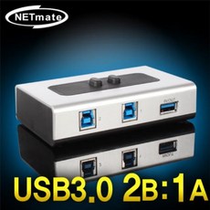 NETmate USB3.0 2B대1A 수동선택기(벽걸이형), 지니샵 본상품선택