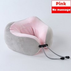 자동차 목 베개 전기 마사지 U 자형 메모리 폼 소프트 느린 리바운드 공간 여행 솔리드 경추 건강 관리 스포츠 아웃도어 엔터테인먼트 여행, Pink Standard, CHINA, 1개