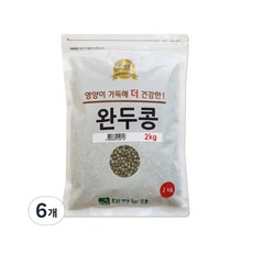 고단백 대한농산 완두콩 요리다양성 2kg 6개, ONE COLOR, 2KG 6개