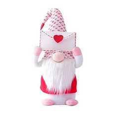 발렌타인 데이 장식 발렌타인 데이 선물 산타 인형 발렌타인 데이 수제 장식 인형 사랑 또는 기프트 카드 발렌타인 선물 그녀를위한 (핑크 빅) (Pink-large), Pink-large