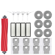 진공포장기 Roborock Qrevo MaxV S P10 로봇 진공 청소기 교체 롤러 먼지 봉투 부품, 11 23PCS SET W