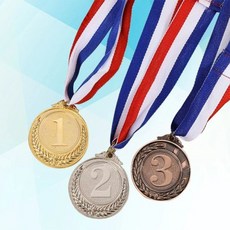 [다옴하우스] 1 2 3등 금은동 메달 경기 대회 운동회 체육 행사 졸업 기념 목걸이메달(7cmx6.5cm), 3등 동메달