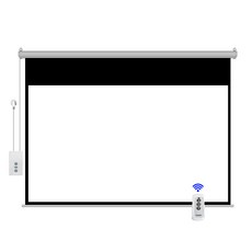 초단초점 CLR 스크린 슬림베젤 300인치 롤러블 유리, 130인치 4:3 리모콘 흰색 플라스틱