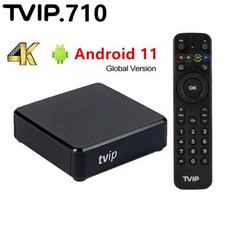 셋탑박스 TVIP 710 4K HD 스마트 TV 박스 안드로이드 11.0 Amlogic S905W2 H.265 VS Tvip 530 지지대 tvip710 USB 와이파이 미디어 플, 7) Au 플러그 - tvip710 - 미니hd미디어박스