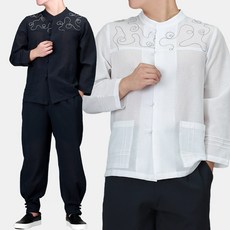 매듭우리옷 MM244_폴리마 남자 저고리+바지 개량한복 생활한복 생활한복(개량한복)