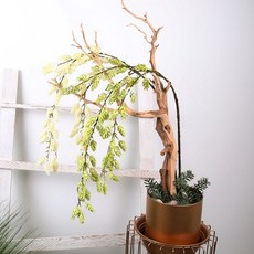 [천삼백케이] [마쉬매리골드] 고속터미널꽃시장 행잉플랜트 조화 솔방울 픽 118cm, WHITE (QH261238)
