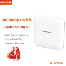 3000Mbps 고출력 천장 AP WiFi6 AX 무선 벽걸이 라우터 액세스 포인트 2.4 및 5.8GHz RJ45 WAN/LAN 기가비, 04 AU adapter with POE, 1개