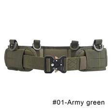 남성용 몰리 전투 벨트 에어소프트 CS 사냥 페인트볼 패딩 조절 가능, 02 green, 1개