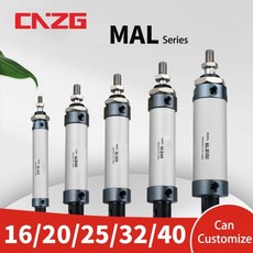 공기 공압 실린더 이중 압축 Mal 미니 보어 16/20/25/32mm 40mm 스트로크 25/50/75/100 200 싱글 레버, 75mm Stroke_Bore 32mm, 1개