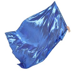 Wuchieal 1 피스 139.9 x 198.1cm(55 x 78인치) 직사각형 예배 깃발 확장 가능한 막대가 있는 새틴 반원형 배너 찬양 깃발 (투명 화이트), Dark blue