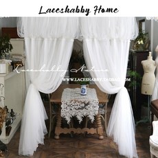 레이스커튼 수입 맞춤제작타입 화이트 환상적 레이스 창사 laceshabby참신한 법식 유럽식 커튼 암막 커튼식, C01-화이트 0.5m넓이(너비 누적)