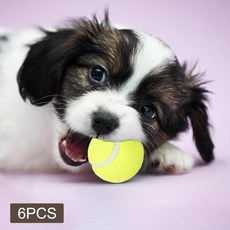 강아지 자동 공놀이 공던지는 기계 테니스 공 하이 바운스 연습 훈련 야외 신축성 내구성 개 물기 체이스 씹기 5cm 6, 1개