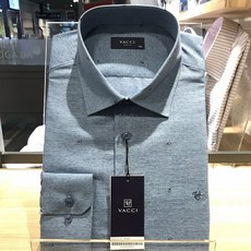 바찌 구김이 적으며 셔츠 단독으로 입기 딱 좋은 긴팔 블루 슬림핏셔츠