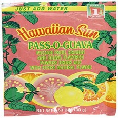 Hawaiian Sun Pass-o-guava POG Nectar Powder Drink Mix From Hawaii 3.53 Ounce Hawaiian Sun Pass-o-gu, 1