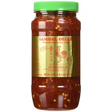 [미국직배송]허이펑 삼발올렉 그라운드 후레쉬 칠리 파스타소스 Huy Fong Foods Sambal Oelek Ground Fresh Chili Paste, 510g, 1개