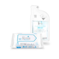 물따로 오리지널 건티슈 휴대용 12매 + 물 75ml 물티슈 휴대용