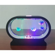  고양이 어항 물멍 물고기 USB 움직이는 자동장난감, 해파리 3+물고기3  USB형 