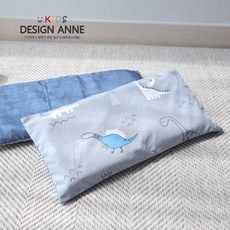 디자인엔 알러지케어 공룡 키즈메밀베개, 블루/20x40cm