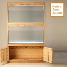 NAS 원목축양장 수납형 120x45cm 2단 (조명옵션).라라아쿠아, 상세설명 참조