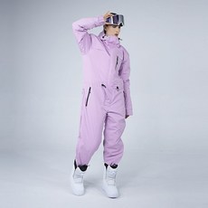 오토바이우주복 일체형 방한복 스즈키복 우주복 겨울, XXL (권장 신장 170-180), E. 여성용 518 라일락 퍼플