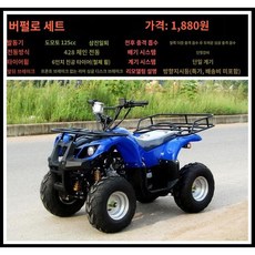 사륜 오토바이 125cc ATV 다목적 사발이 농업용 4륜 산악 운반차, A.빨강