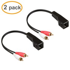 [해외] RELPER-LINESO 100RCA 익스텐더 RCA RJ45 스테레오 오디오 연장 케이블이더넷 LAN 네트워크 케이블 100 메터/300피트, 30cm
