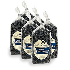 Al Dente Squid Ink Fettuccine 10-Ounce Bag (Pack of 6) 알 덴테 오징어 먹물 페투치니 10온스 가방(6팩), 6개, 283g