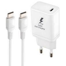 G-Power 超高速 25W PD 3.0 PPS 手機快速充電器內含 C TO C 電線, 白色, 1個