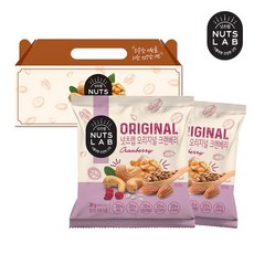 설 견과 선물세트 3+1넛츠랩 한줌견과 오리지널 크랜베리 견과20g x 20봉, 단품없음
