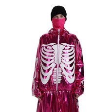 비에스래빗 2324 BSRABBIT MELLOW SKULL HOODED JACKET PINK 스노우 보드복 자켓