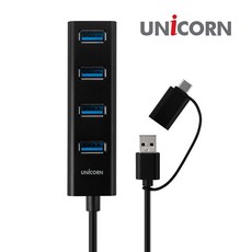 서진네트웍스 유니콘 TH-500AC USB허브 블랙 (4포트 USB 3.0 무전원), 1개