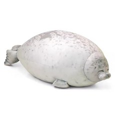 하프물범인형 일본 오사카 모찌 물개 물범 인형, 화이트 + 80센티미터cm