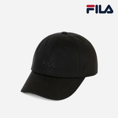 [휠라 슈즈] [공식] 휠라 리니어 로고 볼캡 모자 BLACK