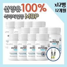 뼈 엔 엠비피 mbp 캡슐 식약처 인증 네덜란드 산양유단백 락토페린 600mg 60정 + 사은품, 12개