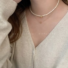 진주이니셜목걸이