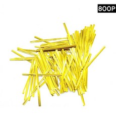 필우몰 금색 빵 봉지끈x800개 철사 타이끈 3.6cm