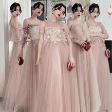 - 신부 들러리 이브닝 연회용 톤업 2019 겨울 선기장 웨딩드레스