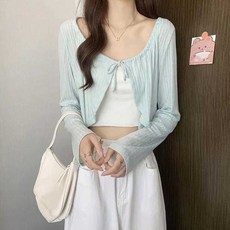 넥라인 유넥 포인트 볼레로 긴팔 가디건 (WFFT42A)