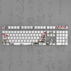 매화 더블 샷 키캡 PBT 체리 프로필 백라이트 GMK67 68 75 87 980/104 기계식 게이밍 키보드 캡