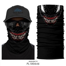 바라클라바 마스크 두건 베놈 목 각반 사이클링 페이스 하이킹 스카프 머리띠 여름 발라클라바 부판다 남성용