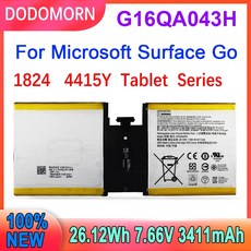 DODOMORN 마이크로소프트 서피스 고 1824 4415Y 태블릿 PC용 노트북 배터리 G16QA043H 2ICP4 76/76 26.