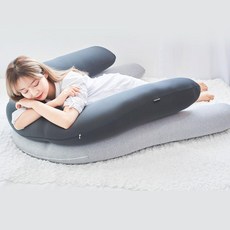 바디필로우 마켓드봉 안고자는 마약 긴 베개 대형쿠션, U자 베이직형/소프트블랙
